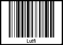 Lutfi als Barcode und QR-Code