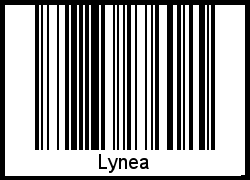 Barcode des Vornamen Lynea
