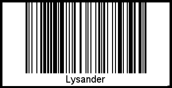 Barcode des Vornamen Lysander