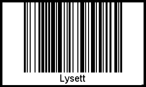 Der Voname Lysett als Barcode und QR-Code