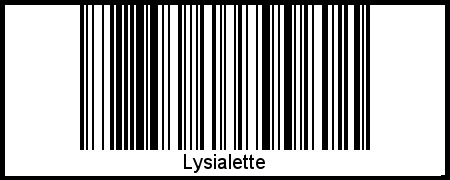 Lysialette als Barcode und QR-Code