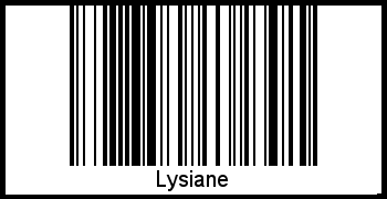 Barcode des Vornamen Lysiane