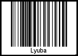 Interpretation von Lyuba als Barcode