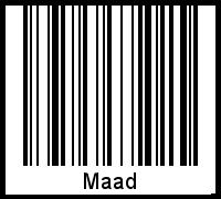 Barcode des Vornamen Maad