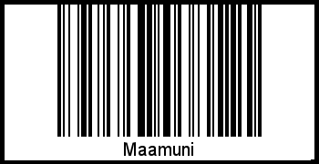 Maamuni als Barcode und QR-Code