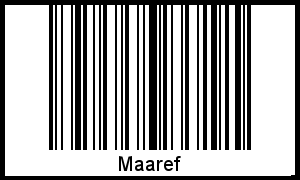 Barcode des Vornamen Maaref