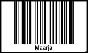Maarja als Barcode und QR-Code
