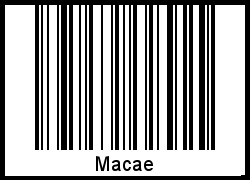 Barcode des Vornamen Macae