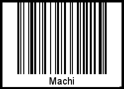 Der Voname Machi als Barcode und QR-Code