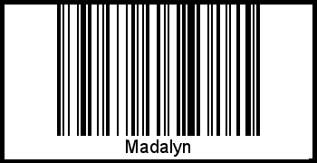 Der Voname Madalyn als Barcode und QR-Code