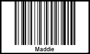 Der Voname Maddie als Barcode und QR-Code