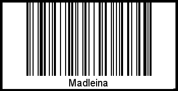 Der Voname Madleina als Barcode und QR-Code