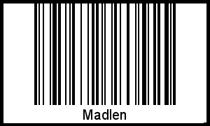 Interpretation von Madlen als Barcode