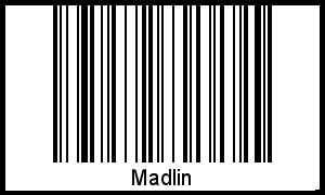 Der Voname Madlin als Barcode und QR-Code