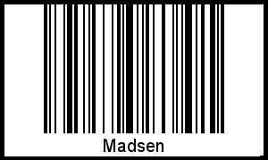 Barcode des Vornamen Madsen
