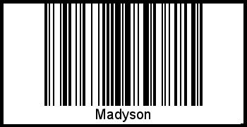 Barcode des Vornamen Madyson