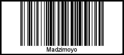 Barcode des Vornamen Madzimoyo