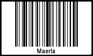 Maerla als Barcode und QR-Code