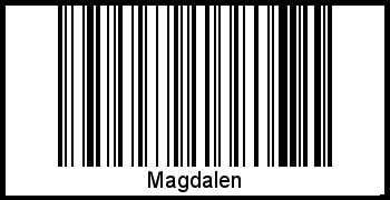 Barcode des Vornamen Magdalen