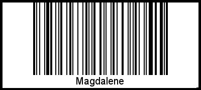 Der Voname Magdalene als Barcode und QR-Code
