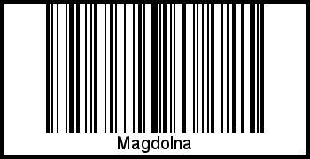 Barcode des Vornamen Magdolna