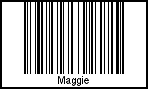Der Voname Maggie als Barcode und QR-Code