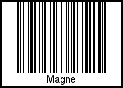Barcode des Vornamen Magne