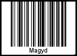 Barcode des Vornamen Magyd