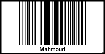 Barcode des Vornamen Mahmoud