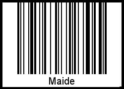 Interpretation von Maide als Barcode