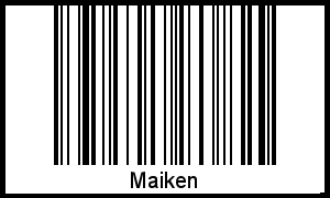 Interpretation von Maiken als Barcode