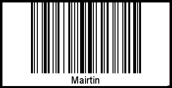 Der Voname Mairtin als Barcode und QR-Code