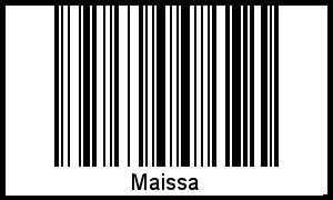 Der Voname Maissa als Barcode und QR-Code