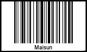 Maisun als Barcode und QR-Code