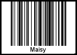 Der Voname Maisy als Barcode und QR-Code