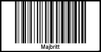 Der Voname Majbritt als Barcode und QR-Code