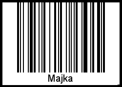 Barcode des Vornamen Majka