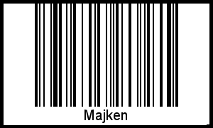 Majken als Barcode und QR-Code