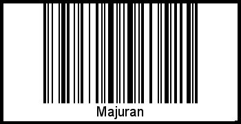 Barcode des Vornamen Majuran