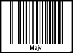 Barcode des Vornamen Majvi