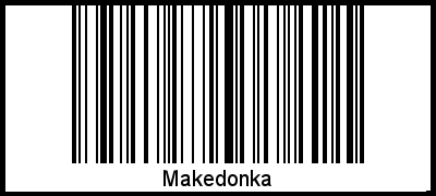 Interpretation von Makedonka als Barcode