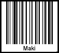 Maki als Barcode und QR-Code