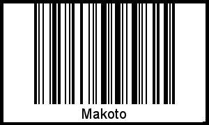 Interpretation von Makoto als Barcode