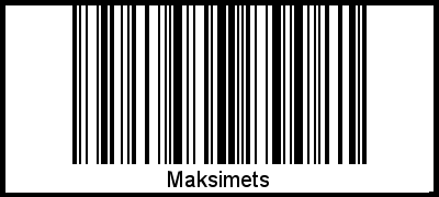 Maksimets als Barcode und QR-Code