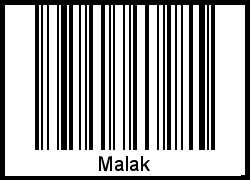 Barcode des Vornamen Malak