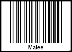 Barcode des Vornamen Malee