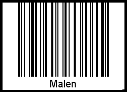 Barcode des Vornamen Malen