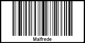 Barcode des Vornamen Malfrede