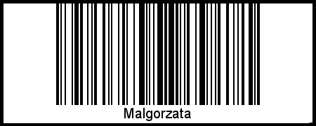 Der Voname Malgorzata als Barcode und QR-Code