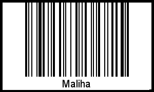 Maliha als Barcode und QR-Code
